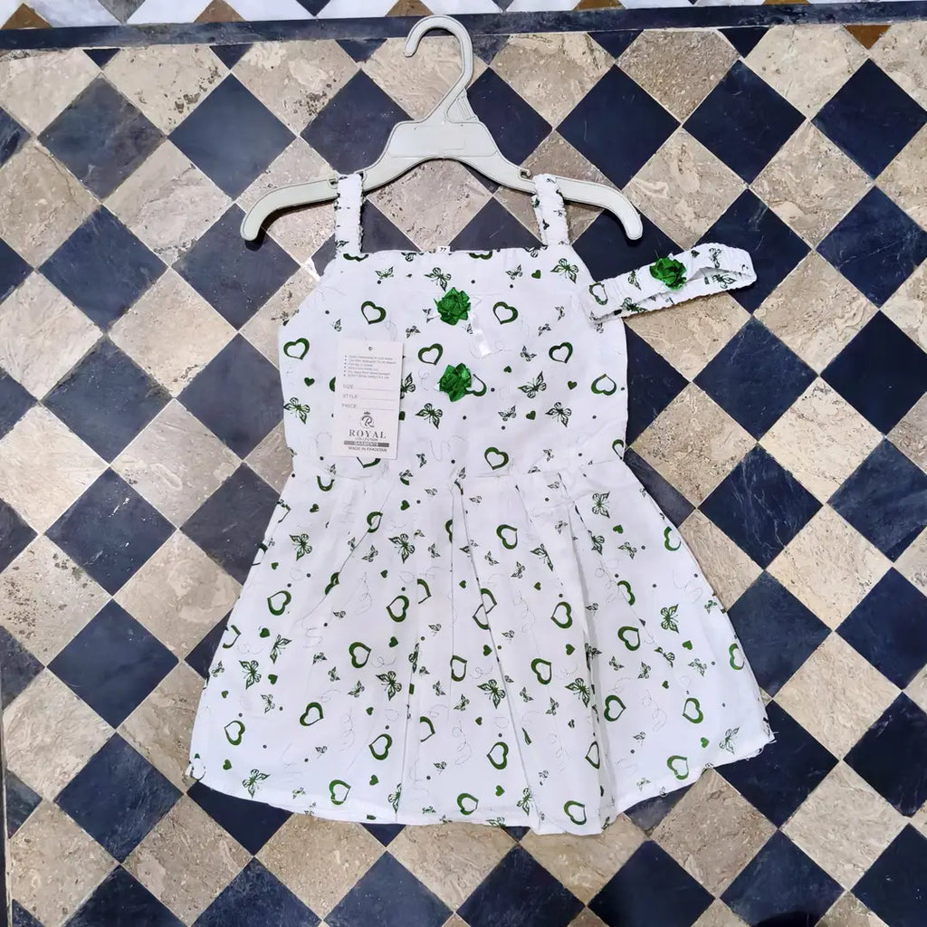 14 August 2 Pcs Girl's Fancy Frock And Trouser Set