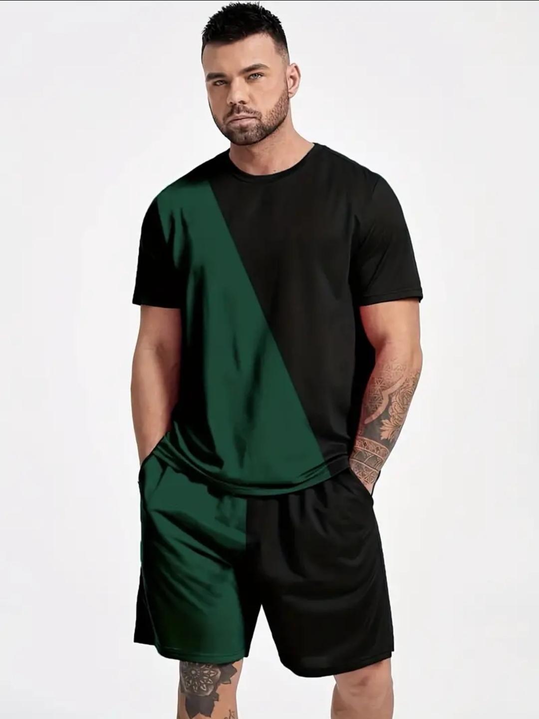 Men's Black Polyester Plain Track Suit