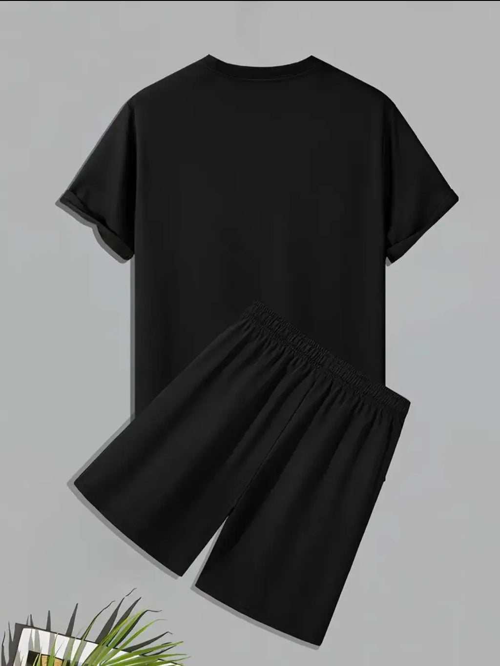 1 Pc Men's Polyester Printed T-Shirt & Shorts Tracksuit