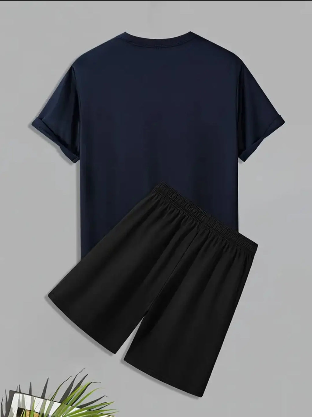 1 Pc Men's Polyester Printed T-Shirt & Shorts Tracksuit