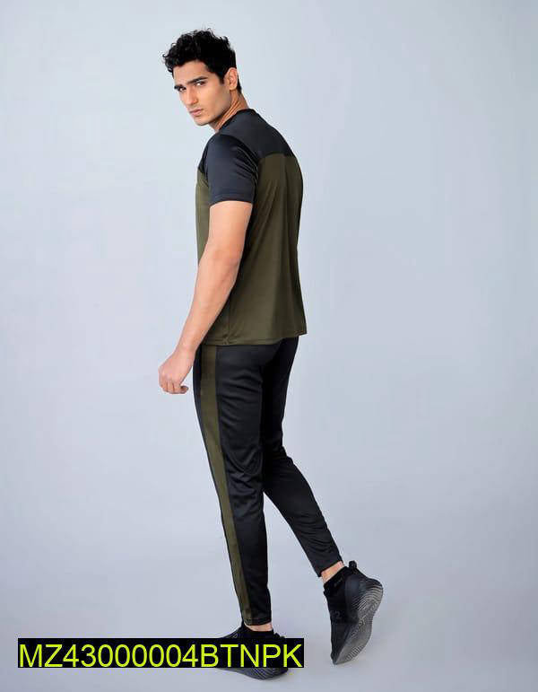 2 Pcs Men Stitched Micro Track Suit
