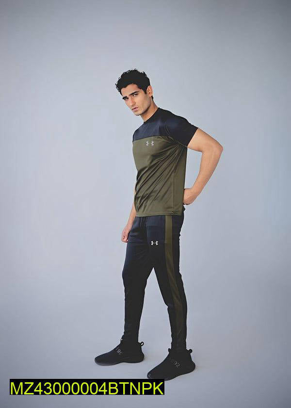 2 Pcs Men Stitched Micro Track Suit