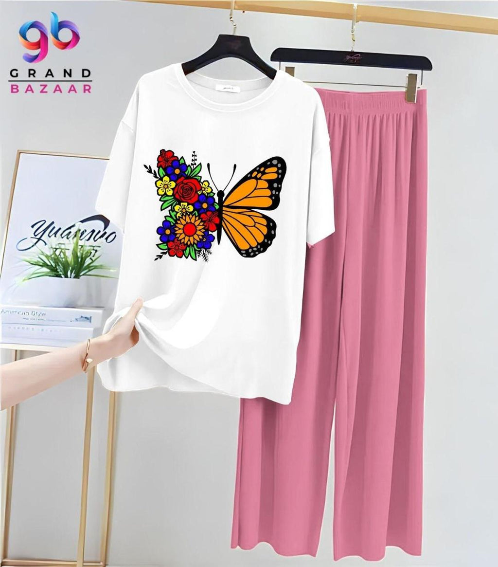 Comfortable Cotton Jersey Printed Night Suit - 2 Pcs Set