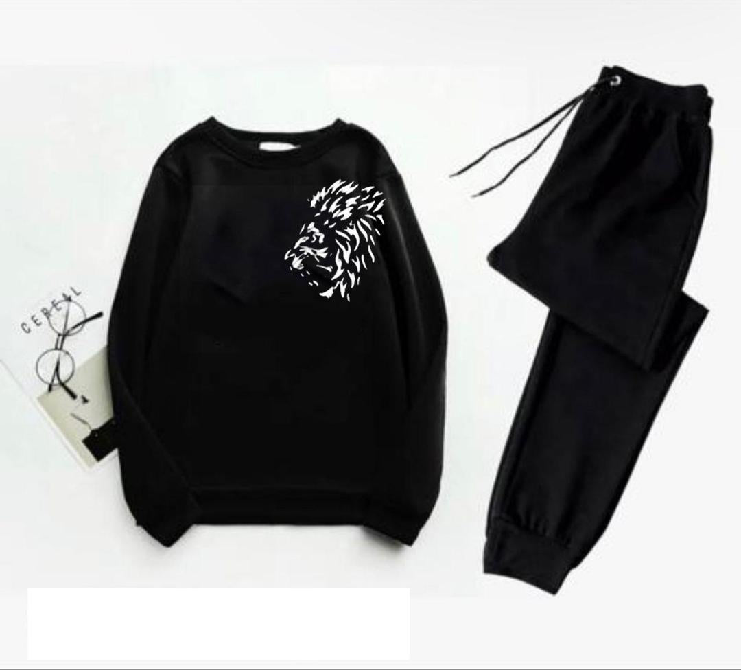Men's Printed Polyester Track Suit - 2 Pcs Set for Ultimate Comfort
