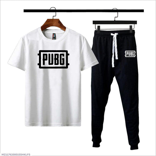 2 Pcs Men's Cotton Jersey Printed Track Suit