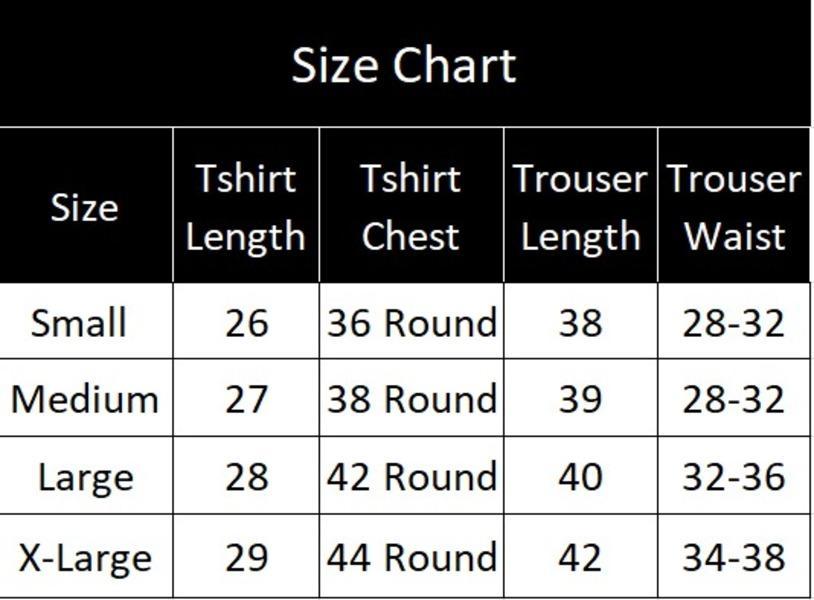 2 Pcs Men's Cotton Jersey Printed Track Suit