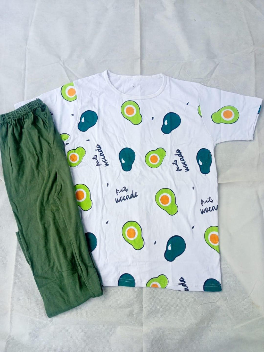 Comfortable Cotton Jersey Printed Night Suit - 2 Pcs Set