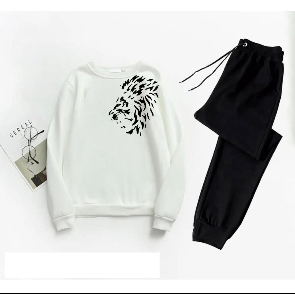 Men's Printed Polyester Track Suit - 2 Pcs Set for Ultimate Comfort